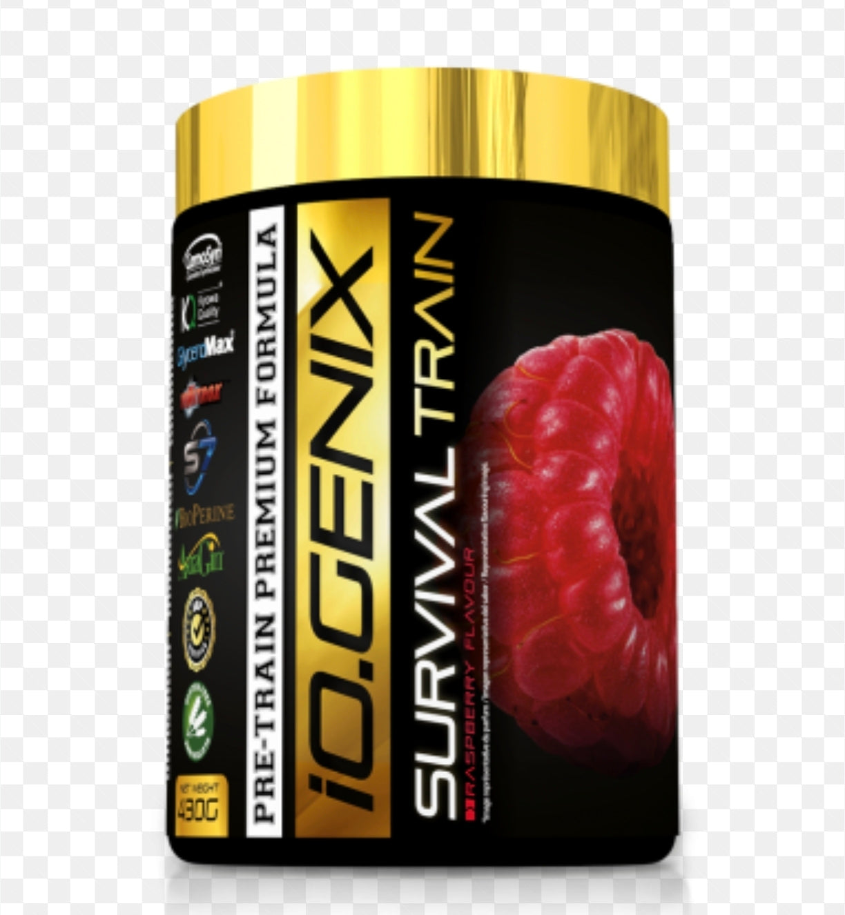 IO.GENIX Survival Train 430 g – Pre Entreno con Cafeína, Creatina y Beta Alanina