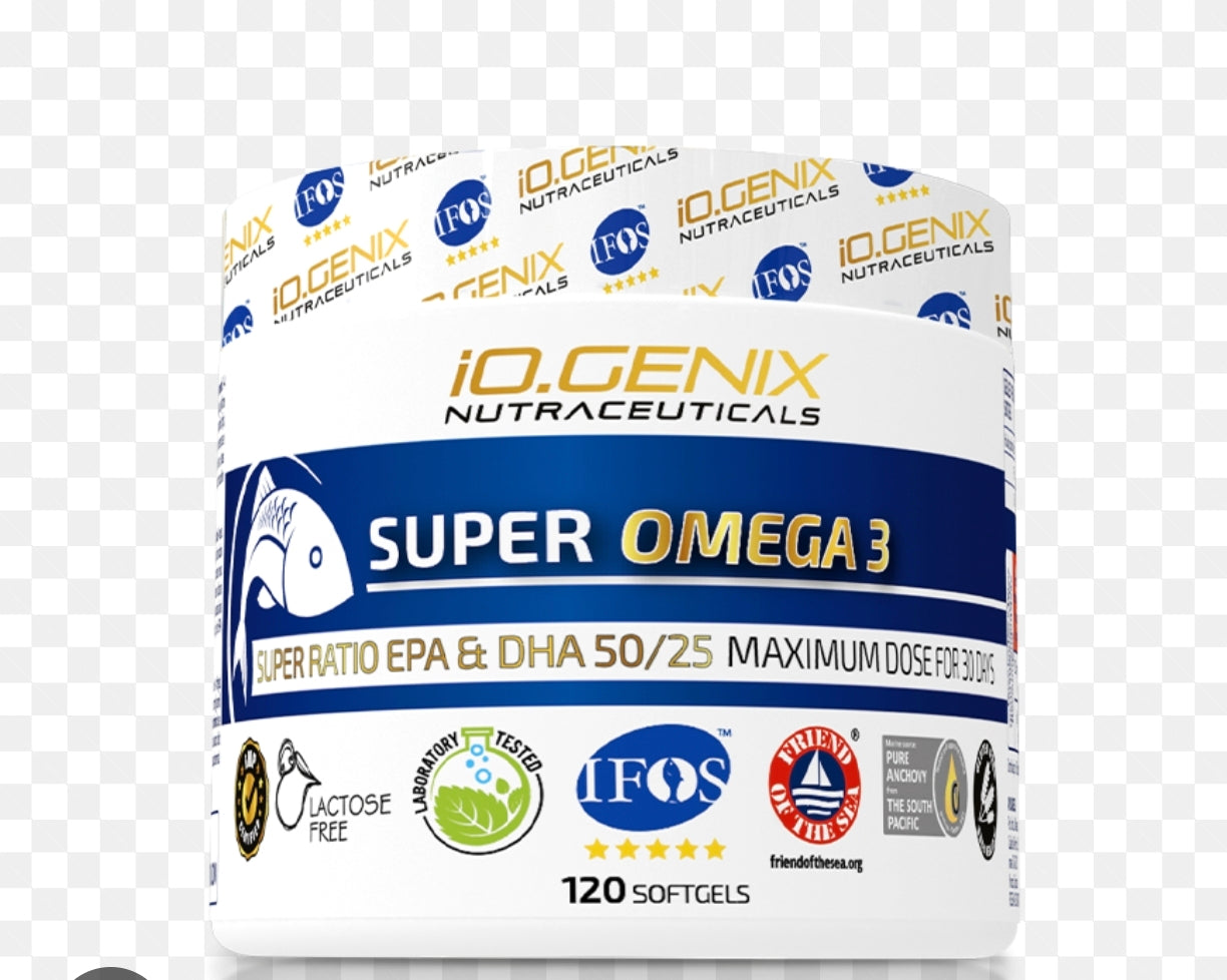 iO.GENIX Super Omega 3 EPA/DHA 50/25 – 120 perlas
