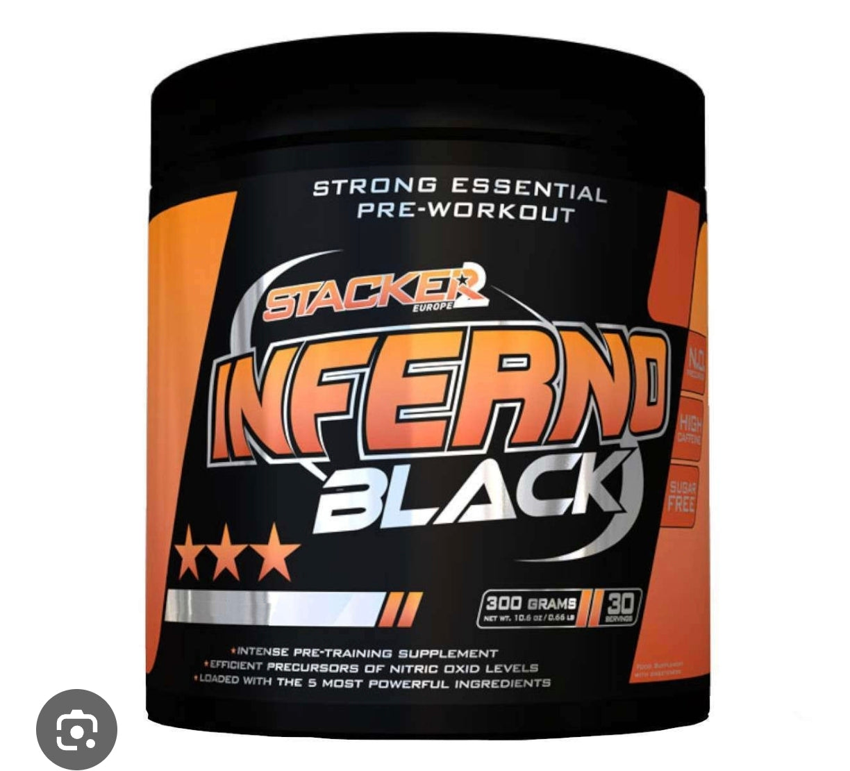 Stacker2 Inferno Black Pre-Workout 300 g – 30 servicios