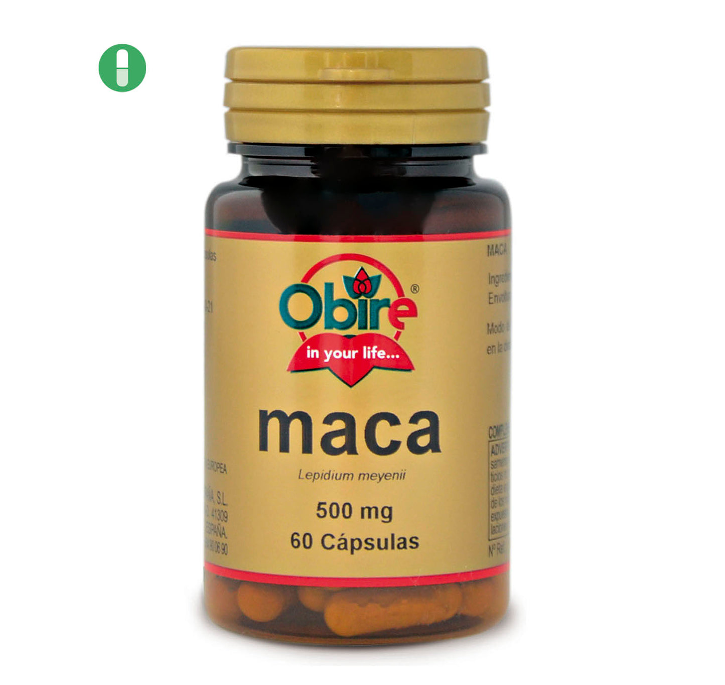 Maca 500 mg. 60 cápsulas